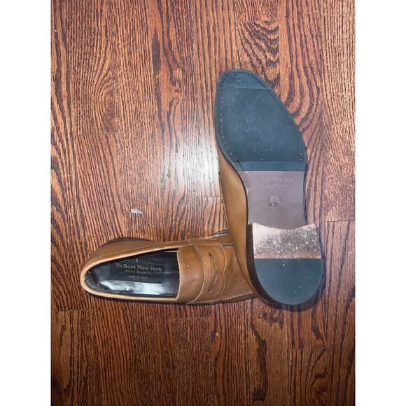 To Boot New York Adam Derrick Brown Leather Loafers Men’s Size 8.5 Italy
